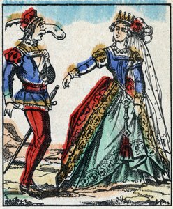 Illustration der Geschichte „Die Abenteuer von Grand Flandrin“. Holzstich von Imaging Pellerin - Epinal, späte 19. Jahrhundert. von French School