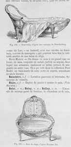 Illustrationen eines Demi-Bains und eines Bain de Siege, 18. Jahrhundert
