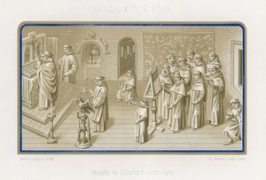 Bild in Grisaille aus Die Wunder Unserer Lieben Frau von French School