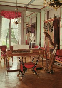 Innenraum des Musikzimmers von Kaiserin Josephine von French School