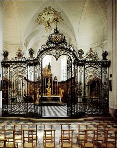 Innenraum der Abtei von Valloires (Zisterzienser), in der Nähe von Abbeville. Somme (80) von French School