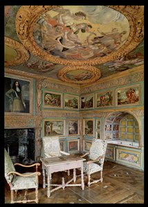 Innenansicht des Salle Louis XIV oder des Salle de Bain von French School