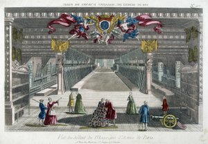 Inneres des Waffenlagers von Paris (Arsenal de Paris)