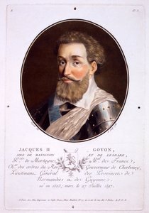Jacques II Goyon, aus Portraits des grands hommes, femmes illustres, et sujets memorables de France, veröffentlicht 1787-92 von French School