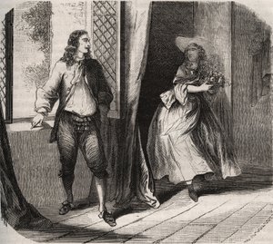 Jean Baptiste Poquelin, genannt Moliere (1622-1673), machte der Komödiantin Mademoiselle de Brie (Catherine Leclerc du Rose) einen Heiratsantrag