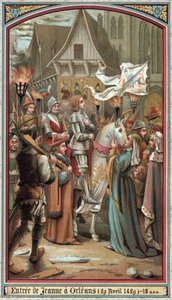 Joan of Arcs Einzug in Orléans im Jahr 1429. von French School