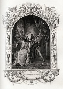 Julius III (Julius oder Iulius oder Giulio) (Papst von 1550 bis 1555) und der junge Bertuccino, die Affenshow. Gravur zur Illustration von Histoire des popes von Maurice Lachatre (1814-1900), librairie du progres, Paris von French School