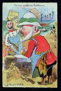 König Edward VII. (1841-1910) belästigt von Kaiser Wilhelm II. (1859-1941) aus Les Guepes, ca. 1890 von French School
