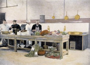 Küche der Kantine - in „Album militaire“ - Gardelegion von French School