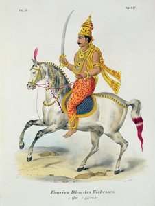 Kubera, der Gott des Reichtums, graviert von C. de Motte (1785-1836) von French School
