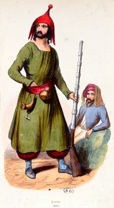 Kurdische Krieger, um 1840 von French School