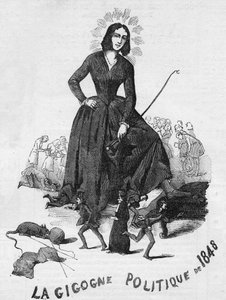 Die politische Gigogne von 1848 (George Sand (Aurore Dupin, Baronne Dudevant) (1804-1876) französische Schriftstellerin) von French School