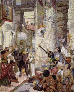 La Promenade du Bœuf Apis - in „Le Petit Français Illustré", um 1900 von French School