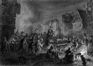 La cour des miracles. In „Notre Dame de Paris“ von Victor Hugo von French School