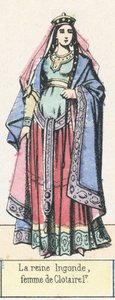 Königin Ingonde, Frau von Chlothar I. von French School