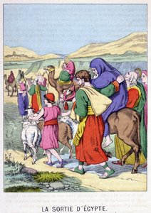 Der Auszug aus Ägypten - in „Leben des Moses“, hrsg. Olivier Pinot, Epinal, Ende des 19. Jahrhunderts