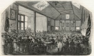 Die Taverne der Ruderer in Bercy im 19. Jahrhundert - Gravur in „Tableau-de-Paris“ von Edmond Texier 1852