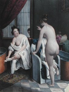 Damen beim Baden, ca. 1840 von French School
