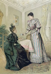 Damen beim Teetrinken, ca. 1890 von French School