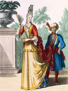 Dame im Sommerkleid, ca. 1690-1700
