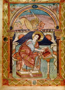 Lat 8850 f.81v hl. Markus, französisch, aus der Hofschule Karls des Großen
