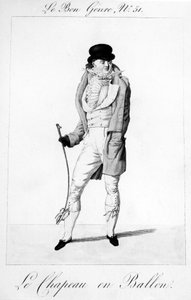 Le Bon Genre - Le Chapeau en Ballen, veröffentlicht von Pierre La Mesangere, 1812-1813 von French School