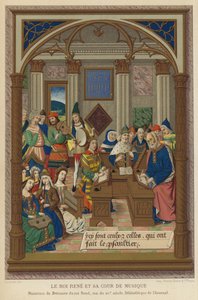 Le Roi Rene et sa Cour de Musique (Chromolithographie) von French School