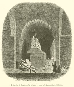 Das Serapeum von Memphis, Innenansicht (Gravur)