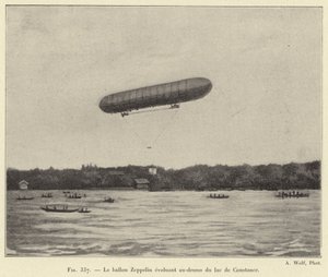 Der Zeppelin-Ballon über dem Bodensee