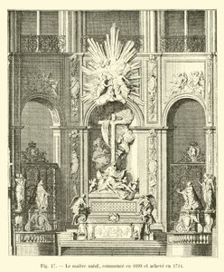 Der Hauptaltar, begonnen 1699 und fertiggestellt 1714 von French School