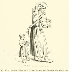 Lehrer, aus der Danse macabre von French School