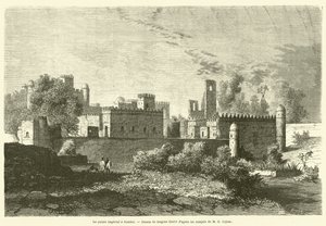 Der Kaiserpalast in Gondar (Gravur)