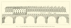 Pont Notre-Dame von Jean Joconde, Faksimile einer unvollendeten Platte von Du Cerceau