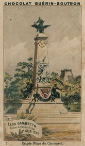 Léon Gambetta, Redner und Staatsmann, 1838-1882, errichtet am Place du Carrousel von French School