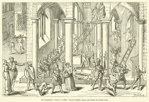Die Bilderstürmer in Antwerpen, 1566 (Stich) von French School