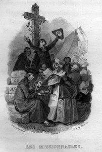 Les Missionnaires Chanson de Beranger in „Oeuvres complètes“ (1834) von Pierre Jean de Beranger (1780-1857), französischer Dichter und Liedermacher von French School