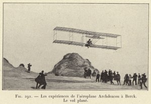 Die Experimente des Archdeacon-Flugzeugs in Berck, der Gleitflug von French School