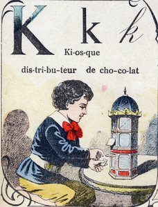 Buchstabe K: Schokoladenspender-Kiosk