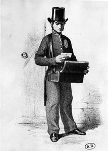 Briefhalter: Postbote um 1850 von French School