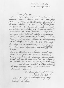 Brief von Alphonse Daudet