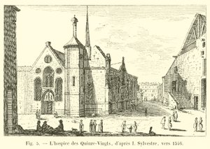Das Hospiz der Quinze-Vingts, nach I. Sylvestre, um 1546