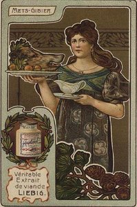 Liebig Italienische Illustrierte Lebensmittelkarte, frühes 20. Jahrhundert von French School