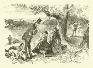 Leben in England: Hundeverkäufer im Hyde Park (Gravur) von French School