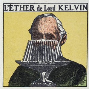Lord Kelvin (William Thomson) und die Vorstellung von Äther, verbunden mit einem Gelee - in „Energie, ihre Transformationen, ihre Anwendungen“ von Arnould, ed. Quillet, 20. Jahrhundert