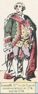 Ludwig XVI., 67. König von Frankreich, bestieg den Thron 1774, gestorben 1792 von French School