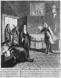Louis Basile Carré de Montgeron erhält ein lettre de cachet von König Ludwig XV., 1737 von French School