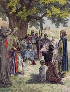 Ludwig IX. von Frankreich spricht unter einer Eiche in Vincennes Recht
