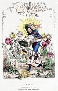 Ludwig XIV. verkleidet als Gärtner - in „Tintamarresque Geschichte Frankreichs“ von Touchatout