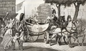 Ludwig XVIII (1755-1824) zieht bei der Restauration von 1814 in Paris ein, aus 