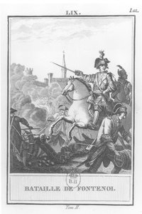 Ludwig XV. (1710-74) in der Schlacht von Fontenoy, 11. Mai 1745 von French School